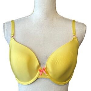 Victoria’s Secret Lightly Lined Demi Bra SZ 34DD in Yellow